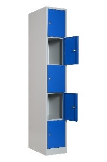 Kleedkamerkast, 1 kast 300 mm, 5 hoog