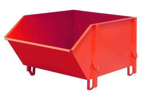 Bouwstofcontainer BBG 100, gelakt, Vuurrood