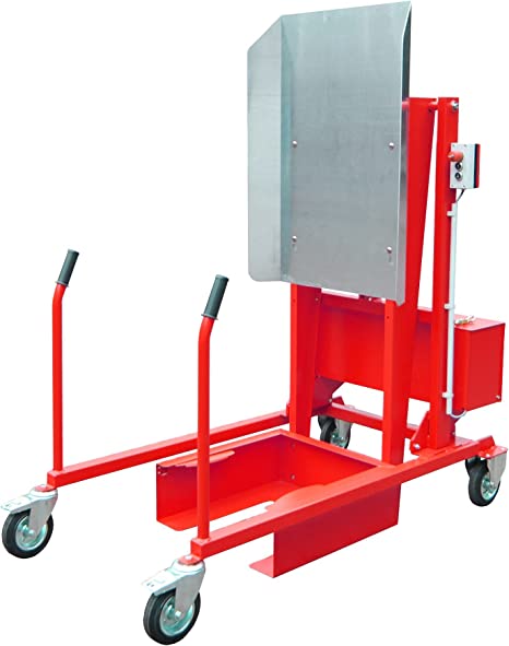 Afvalcontainer-Kiepstation MKS-12V, gelakt, Vuurrood