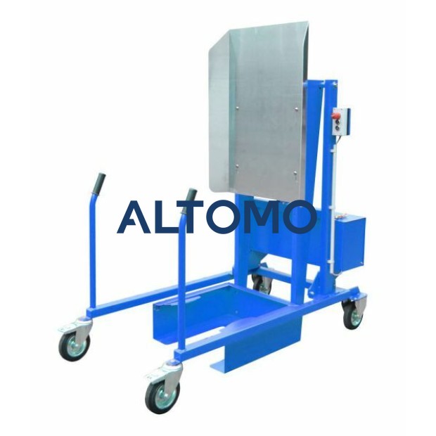 Afvalcontainer-Kiepstation MKS-230V, gelakt, Vuurrood