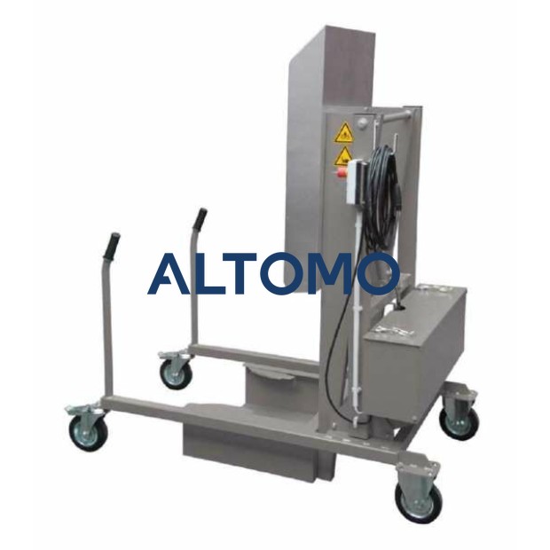 Afvalcontainer-Kiepstation MKS-230V, gelakt, Muisgrijs
