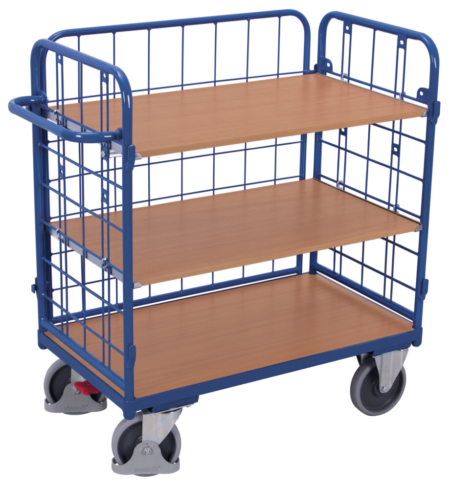 Lage etagewagen met 3 legborden - Variofit