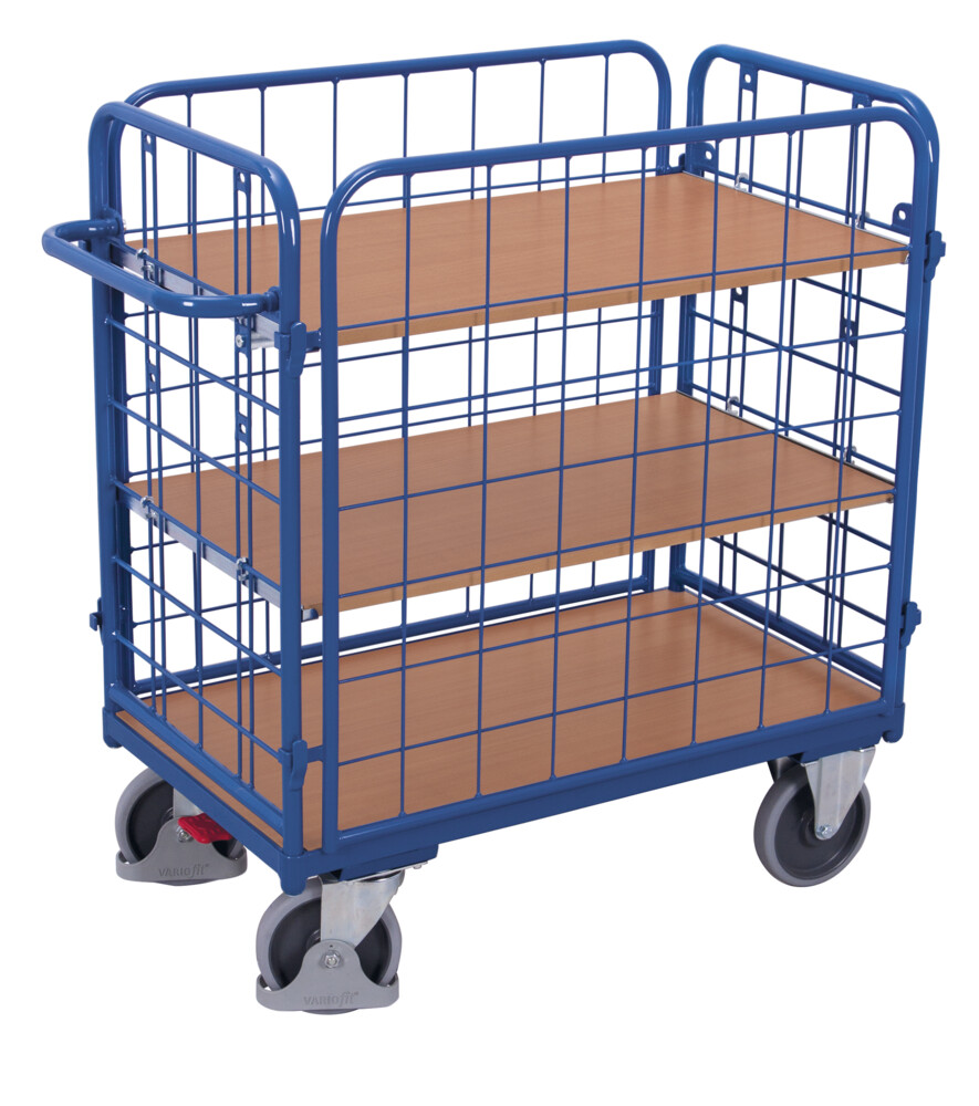 Lage etagewagen met 3 legborden - Variofit