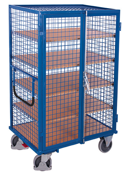 Etagewagen vast gelast met 5 legborden - Variofit