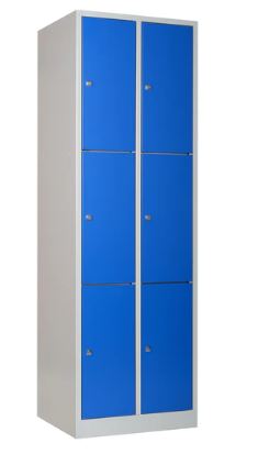 Kleedkamerkast, 2 kasten 300 mm, 3 hoog