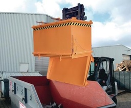 [4417-16-0000-2] Bodemklepcontainer SB 1500, gelakt, Vuurrood