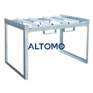[4442-03-0000-5] Vaten-stapelpallets FSP-1, gelakt, Muisgrijs
