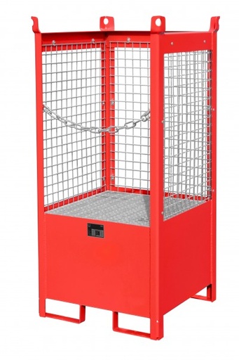 [4442-06-0000-2] Vaten-stapelpallets FSP-1 D, gelakt, Vuurrood