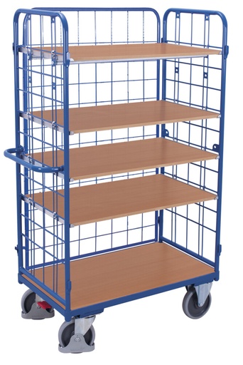 Hoge etagewagen met 5 legborden - Variofit