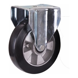 [bpg-200.006] Bokwiel van elastisch massief rubber, 200 x 50 mm, zwart