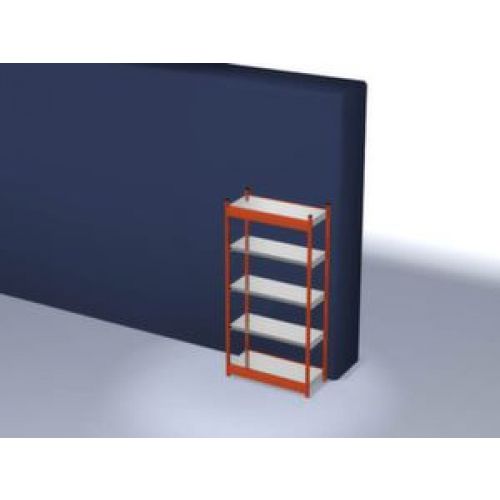[ROG204010ME] Basisrek, gedemonteerd, ROG 204010 ME, 5 legborden 2000 400 x 1025 mm - puur oranje / gegalvaniseerd - 